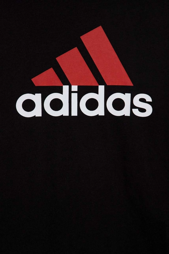 μαύρο Παιδικό βαμβακερό μπλουζάκι adidas U BL 2 TEE