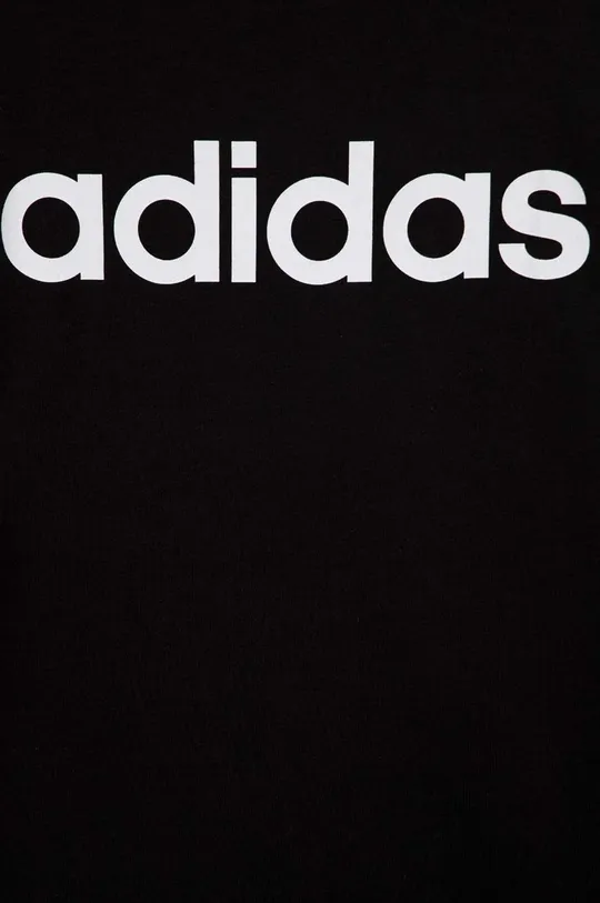 μαύρο Παιδικό βαμβακερό μπλουζάκι adidas U LIN