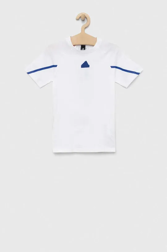 bela Otroška bombažna kratka majica adidas B D4GMDY Fantovski