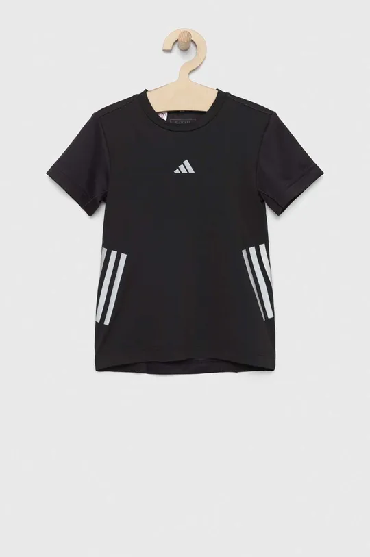 Dječja majica kratkih rukava adidas U RUN 3S crna