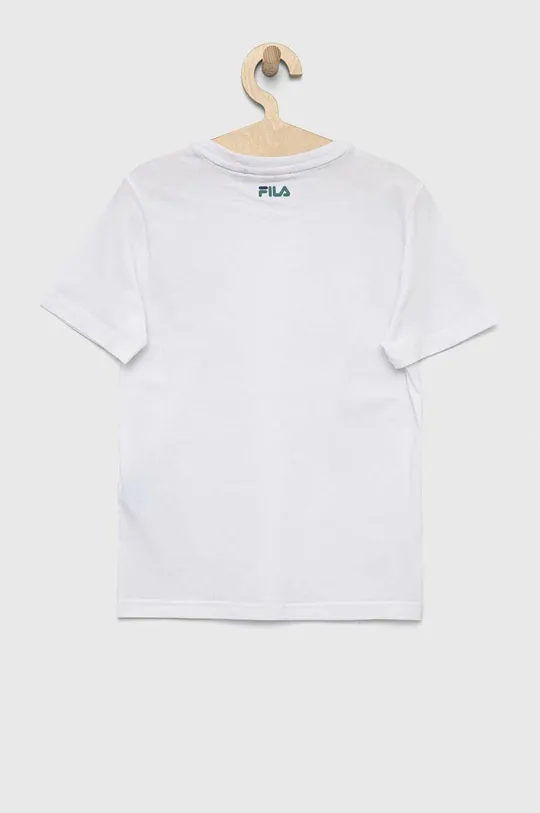 Παιδικό βαμβακερό μπλουζάκι Fila λευκό