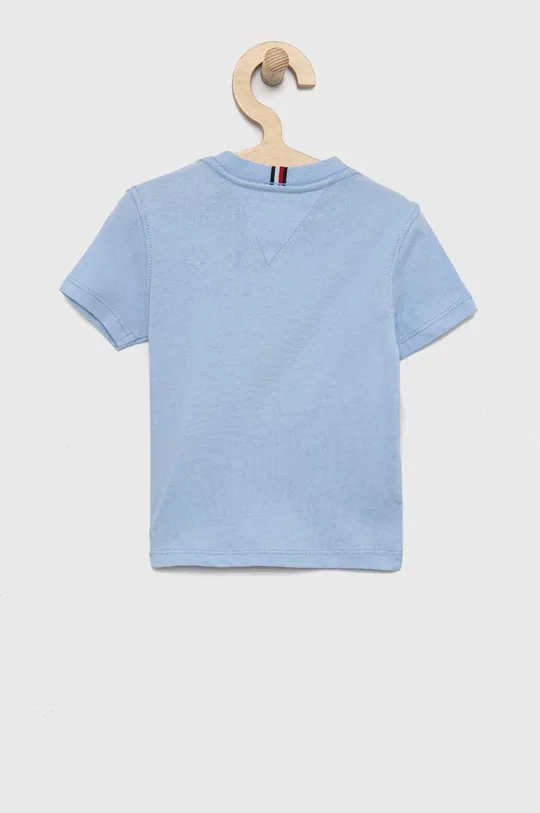 Παιδικό βαμβακερό μπλουζάκι Tommy Hilfiger χλωμό λευκό