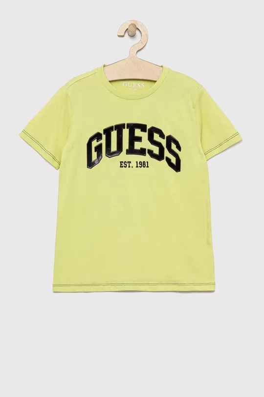 Дитяча футболка Guess зелений