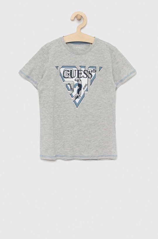 jasny szary Guess t-shirt bawełniany dziecięcy Chłopięcy