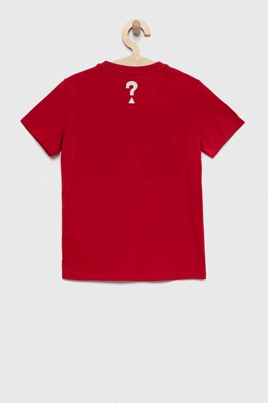 Guess t-shirt bawełniany dziecięcy czerwony