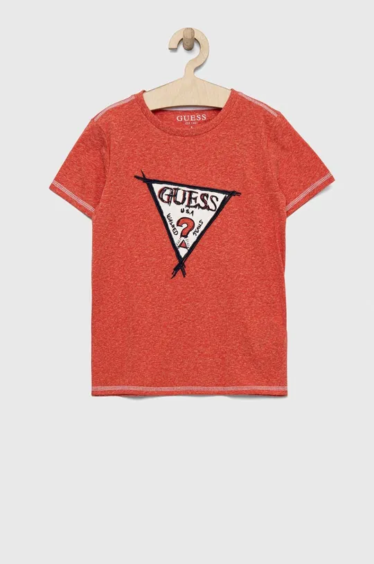 κόκκινο Παιδικό μπλουζάκι Guess Για αγόρια