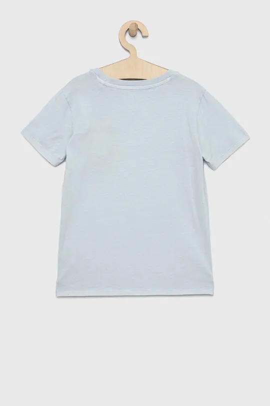 Хлопковая двусторонняя футболка Guess голубой