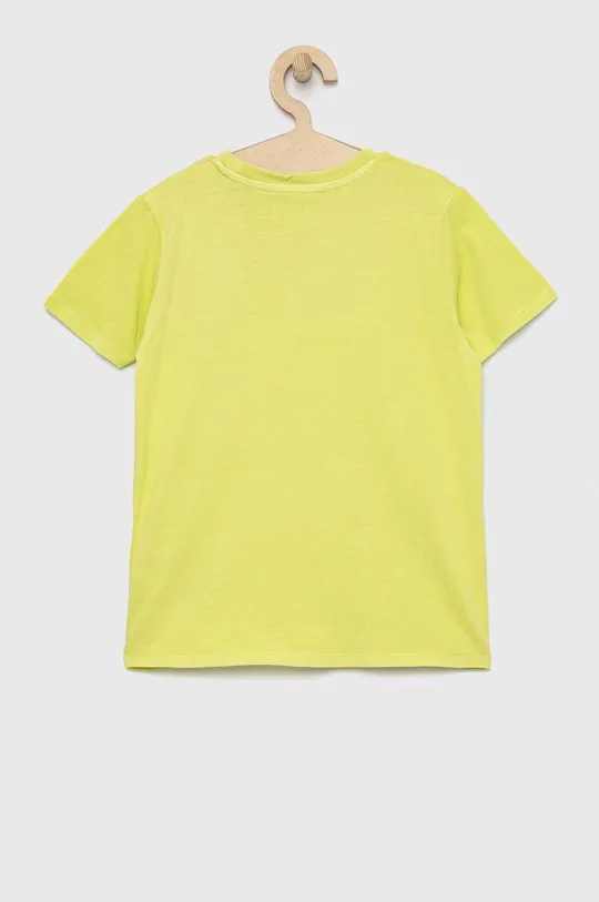 Obojstranné bavlnené tričko Guess zelená