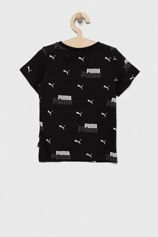 Παιδικό βαμβακερό μπλουζάκι Puma ESS+ LOGO POWER AOP Tee B μαύρο