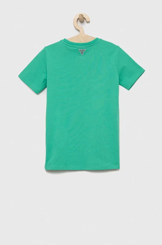 Guess t-shirt bawełniany dziecięcy ostry zielony