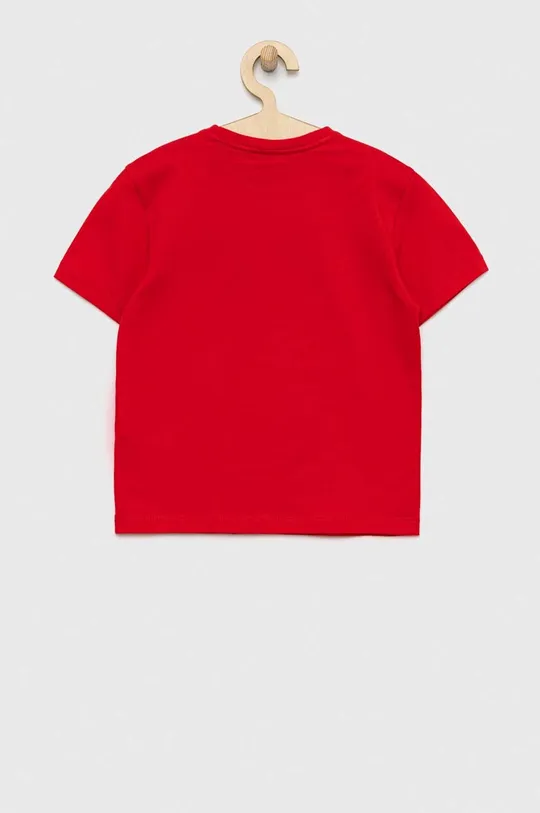 Dječja pamučna majica kratkih rukava EA7 Emporio Armani crvena