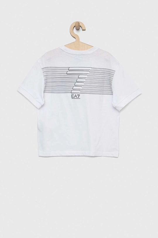 EA7 Emporio Armani t-shirt bawełniany dziecięcy biały