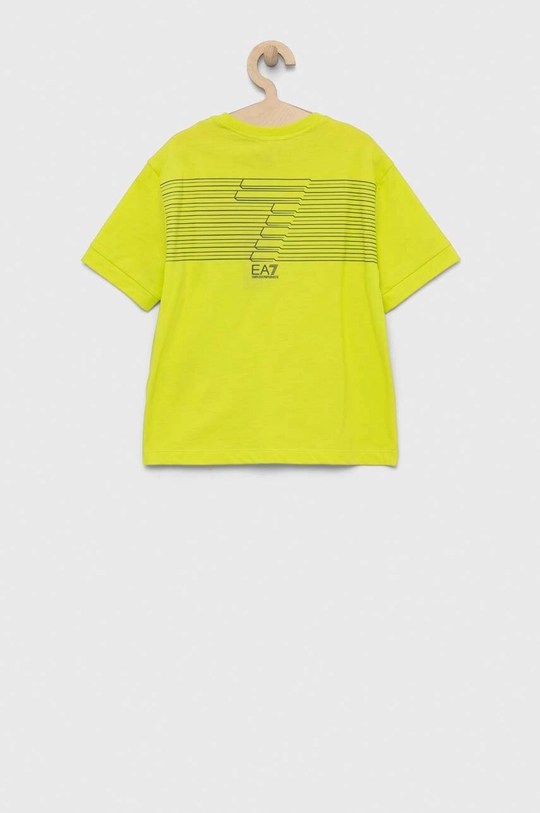 EA7 Emporio Armani t-shirt bawełniany dziecięcy zielony