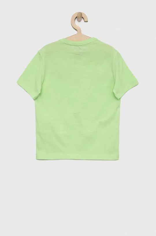 Παιδικό βαμβακερό μπλουζάκι EA7 Emporio Armani πράσινο