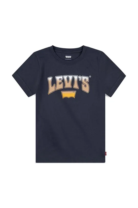 темно-синій Дитяча бавовняна футболка Levi's Для хлопчиків