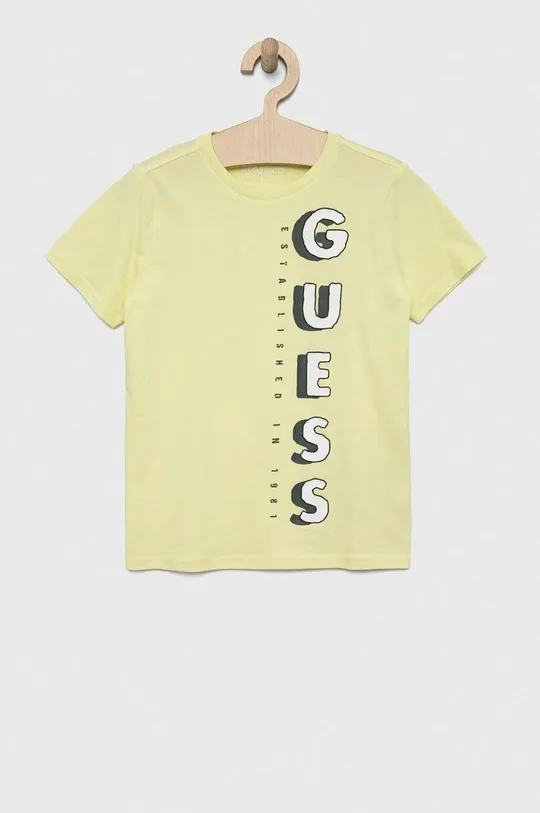 zelená Detské bavlnené tričko Guess Chlapčenský