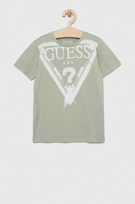 πράσινο Παιδικό βαμβακερό μπλουζάκι Guess Για αγόρια