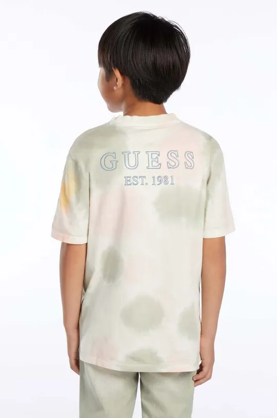 Otroška bombažna kratka majica Guess Fantovski