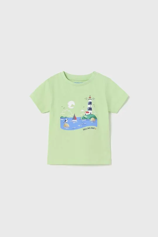 Otroška bombažna majica Mayoral zelena