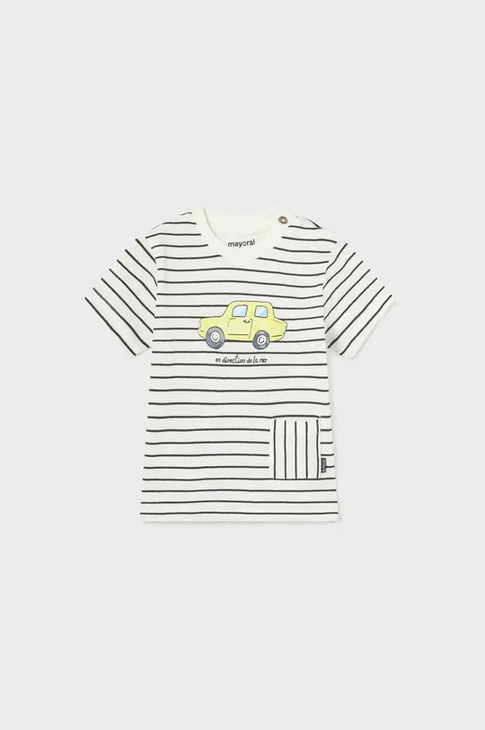 żółty Mayoral t-shirt bawełniany niemowlęcy Chłopięcy