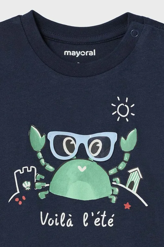 тёмно-синий Детская хлопковая футболка Mayoral