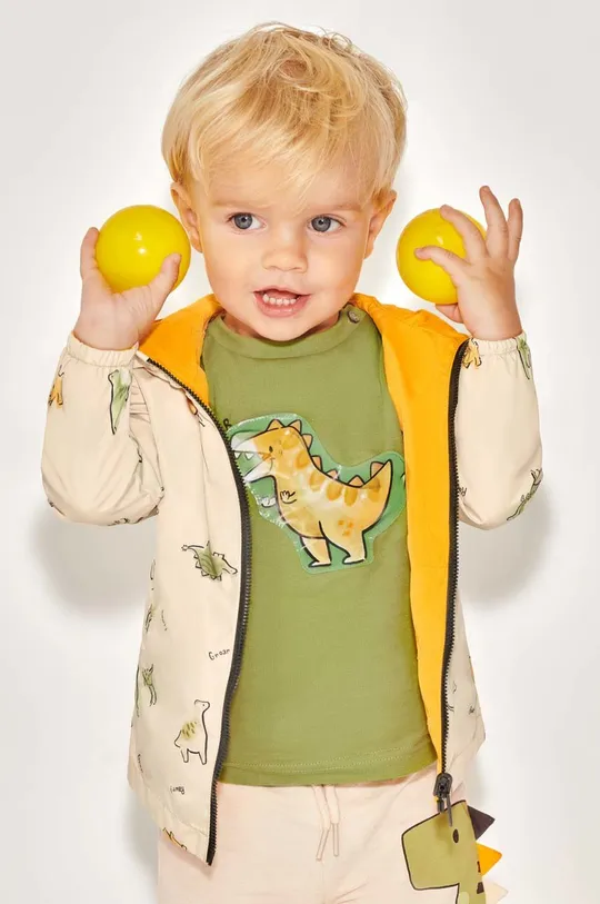 zielony Mayoral t-shirt bawełniany niemowlęcy Chłopięcy