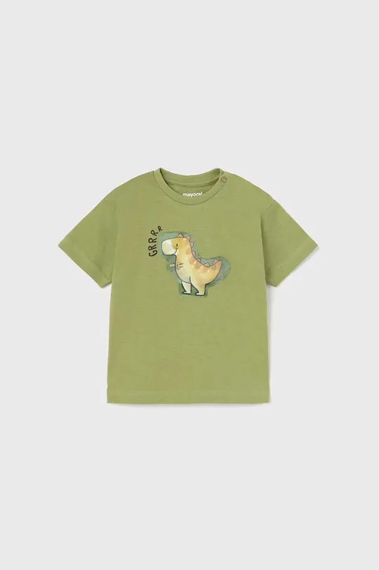 Detské bavlnené tričko Mayoral zelená