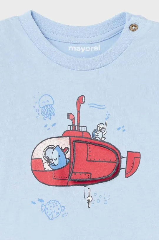 μπλε Μωρό βαμβακερό μπλουζάκι Mayoral