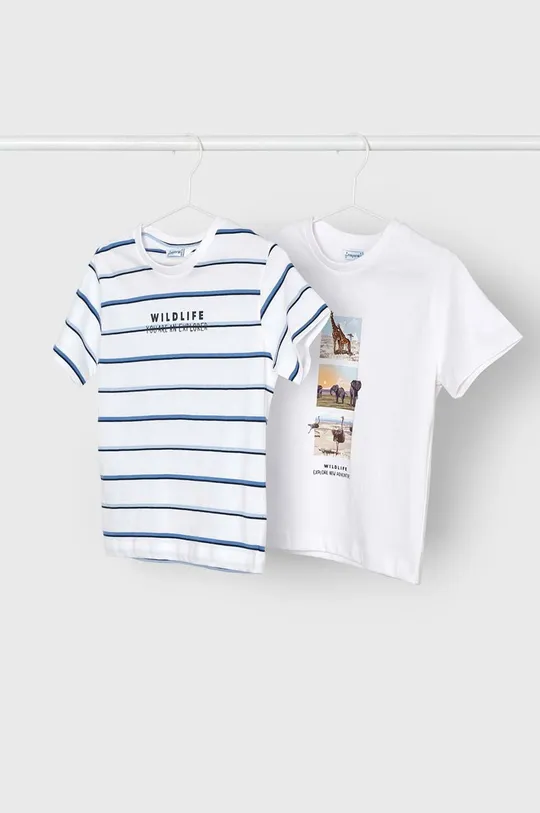 λευκό Παιδικό βαμβακερό μπλουζάκι Mayoral 2-pack Για αγόρια