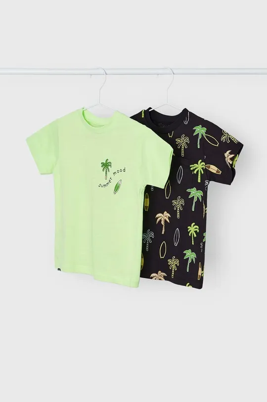zielony Mayoral t-shirt bawełniany dziecięcy (2-pack) Chłopięcy