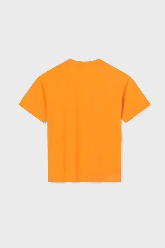 Παιδικό βαμβακερό μπλουζάκι Mayoral πορτοκαλί