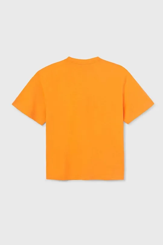 Mayoral t-shirt bawełniany dziecięcy pomarańczowy
