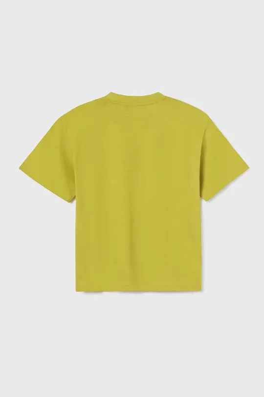 Dětské bavlněné tričko Mayoral žlutě zelená