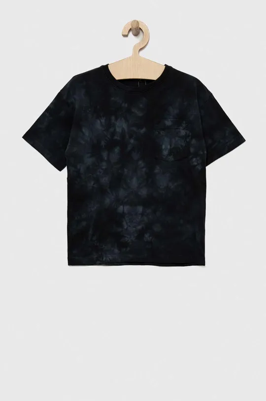Detské bavlnené tričko Sisley čierna