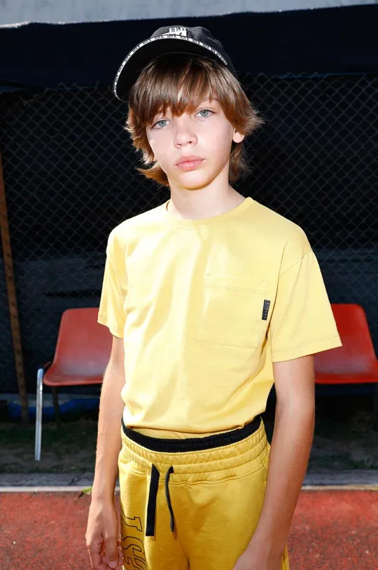 жёлтый Детская хлопковая футболка Sisley