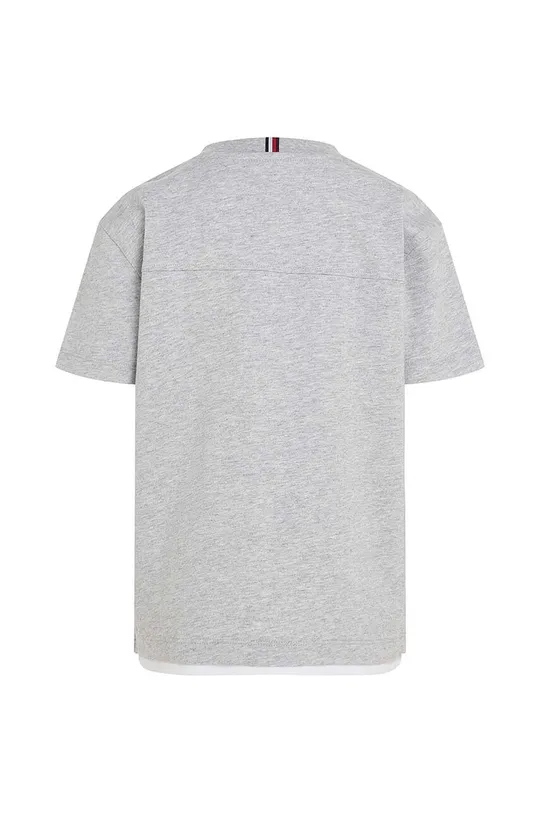Dětské bavlněné tričko Tommy Hilfiger světle šedá