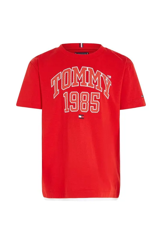 Tommy Hilfiger t-shirt bawełniany dziecięcy czerwony