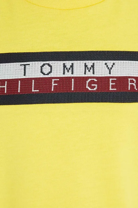 zlatna Dječja pamučna majica kratkih rukava Tommy Hilfiger