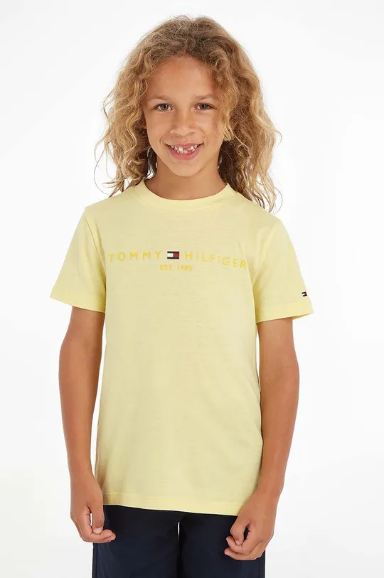 giallo Tommy Hilfiger t-shirt in cotone per bambini Ragazzi