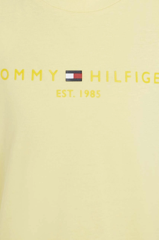 zlatna Dječja pamučna majica kratkih rukava Tommy Hilfiger