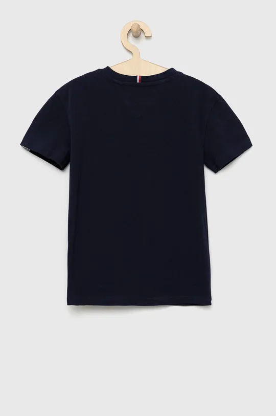 Παιδικό βαμβακερό μπλουζάκι Tommy Hilfiger σκούρο μπλε