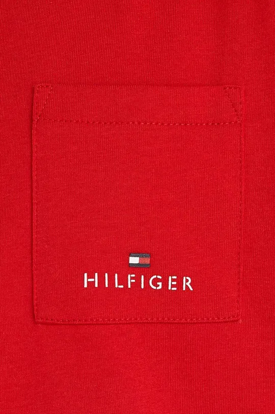 rdeča Otroška bombažna kratka majica Tommy Hilfiger