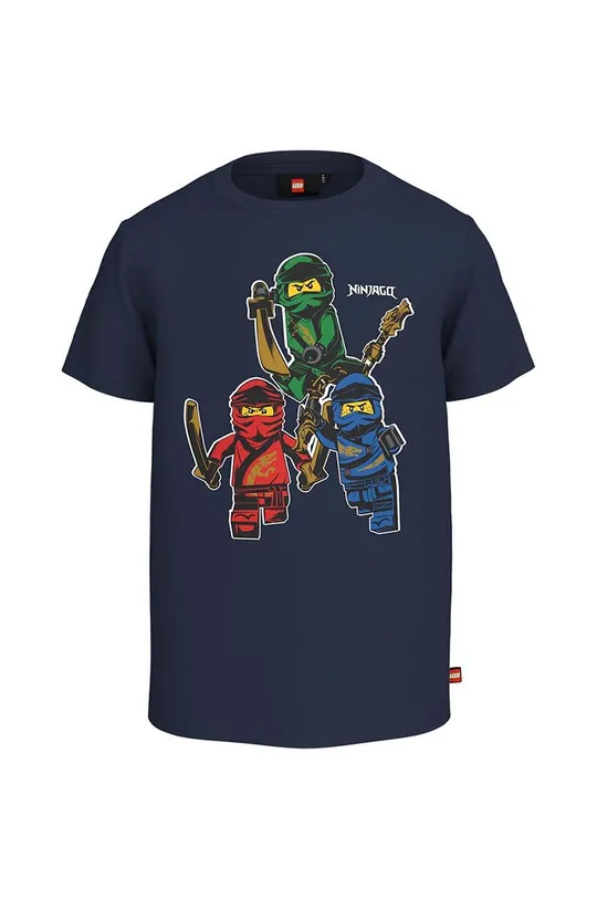 mornarsko plava Dječja pamučna majica kratkih rukava Lego x Ninjago Za dječake