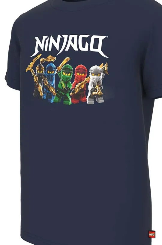 granatowy Lego t-shirt bawełniany dziecięcy x Ninjago