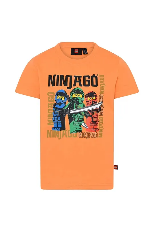 pomarańczowy Lego t-shirt bawełniany dziecięcy Chłopięcy