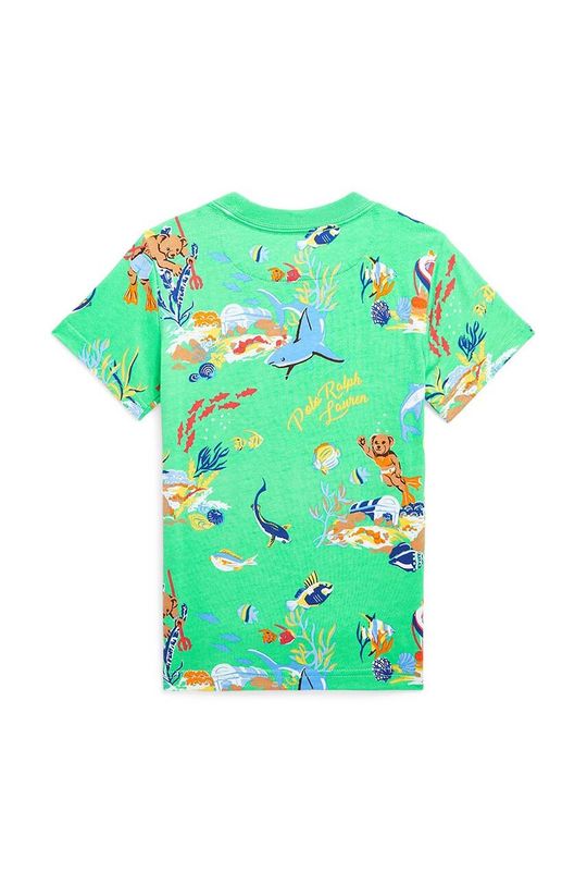 Polo Ralph Lauren t-shirt bawełniany dziecięcy ostry zielony