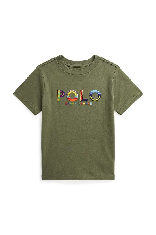 zielony Polo Ralph Lauren t-shirt bawełniany dziecięcy Chłopięcy