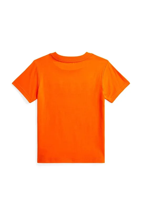 Παιδικό βαμβακερό μπλουζάκι Polo Ralph Lauren πορτοκαλί