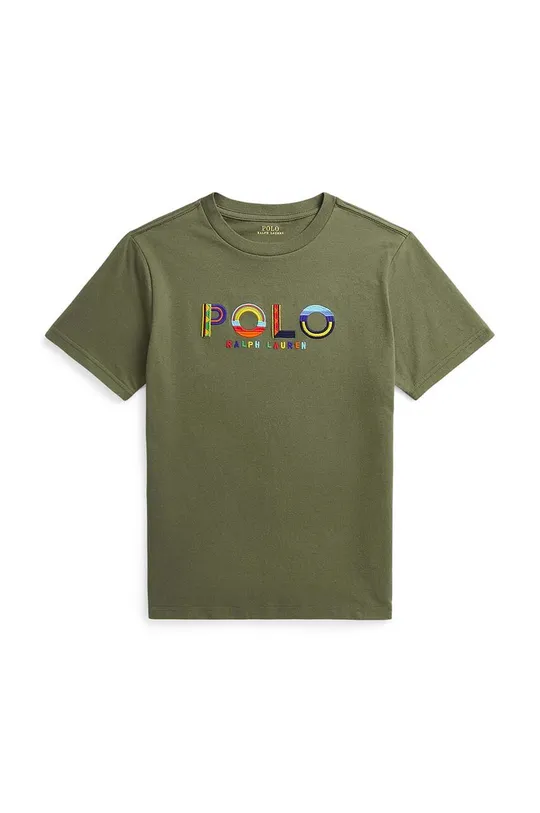 Polo Ralph Lauren t-shirt bawełniany dziecięcy brązowa zieleń