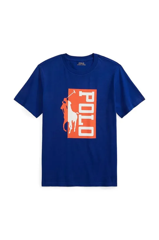 granatowy Polo Ralph Lauren t-shirt bawełniany dziecięcy Chłopięcy